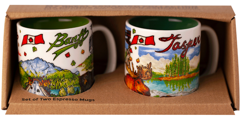 Espresso Mugs Set - Canadian Rockies 3oz