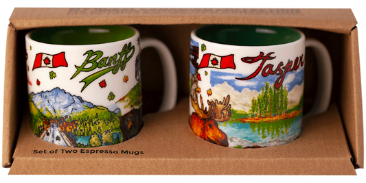 Espresso Mugs Set - Canadian Rockies 3oz