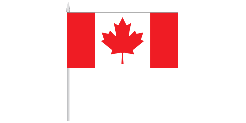 Canada Stick Flag 12 × 6 inch, 30 × 15 cm