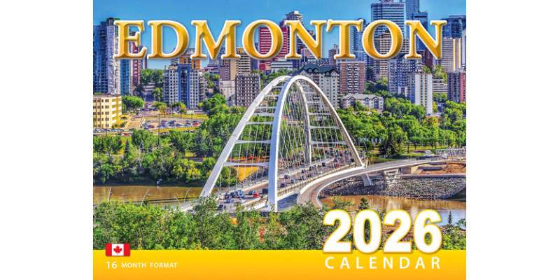 2026 9X12" Stapled - Edmonton Calendar