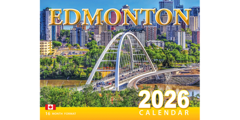 2026 9X12" Stapled - Edmonton Calendar