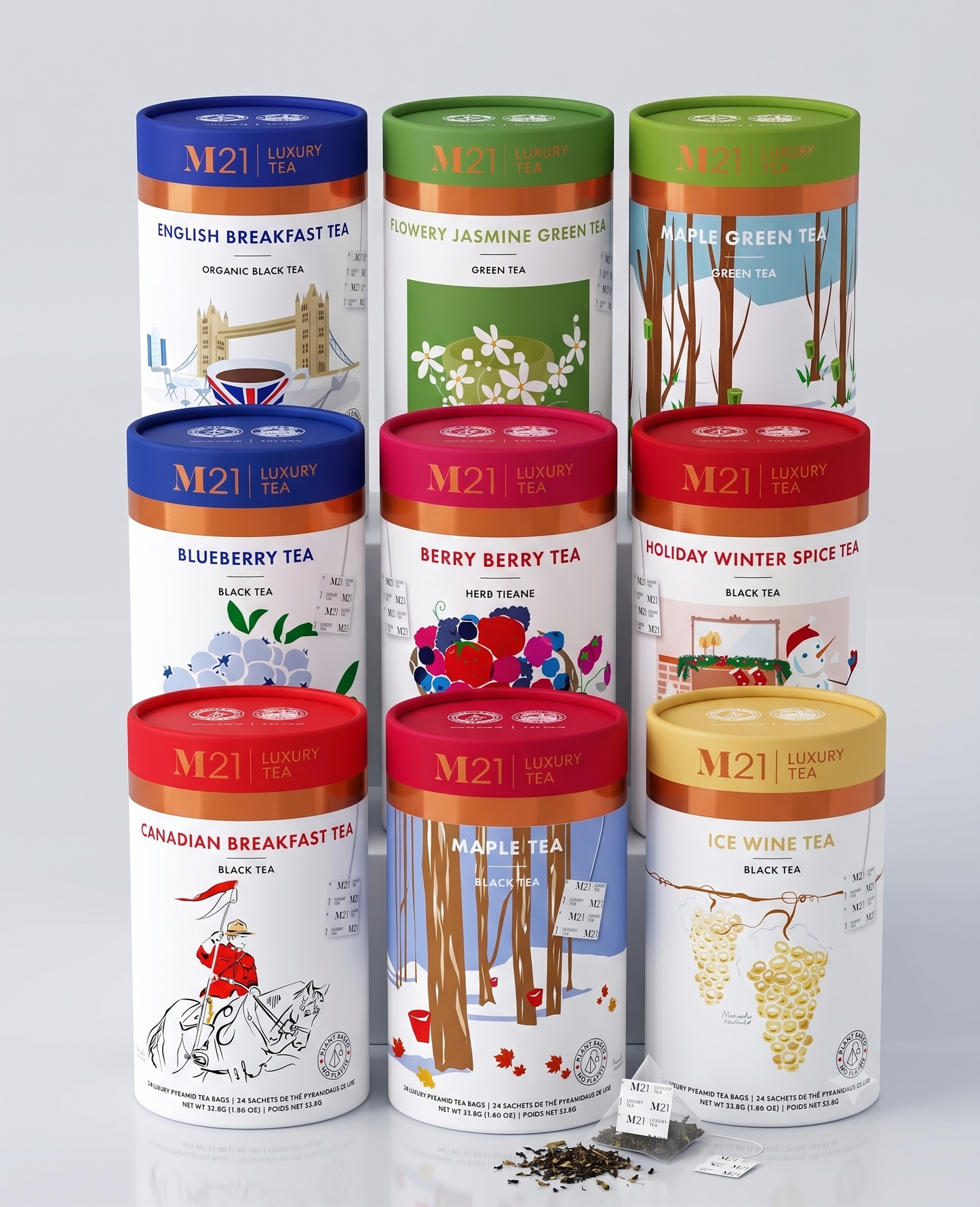 M21 Luxury Tea Paper Cans 24 Bags