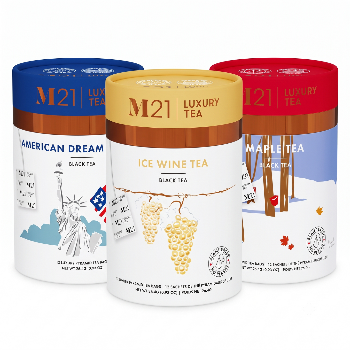 M21 Luxury Tea Paper Cans 12 Bags