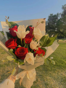 Graduation flowers  rose & tulip
