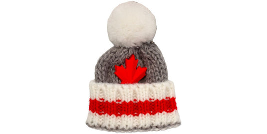 Pom Pom PVC Magnet - Grey Toque