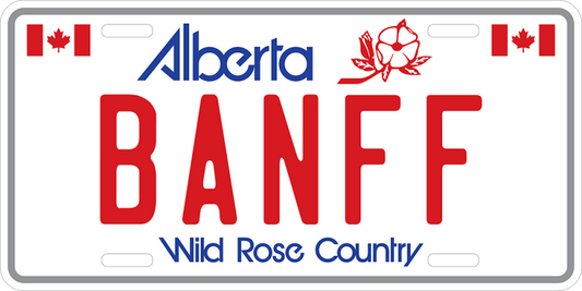 Aluminum Vehicle Plate 12 × 6 inch - Alberta Banff