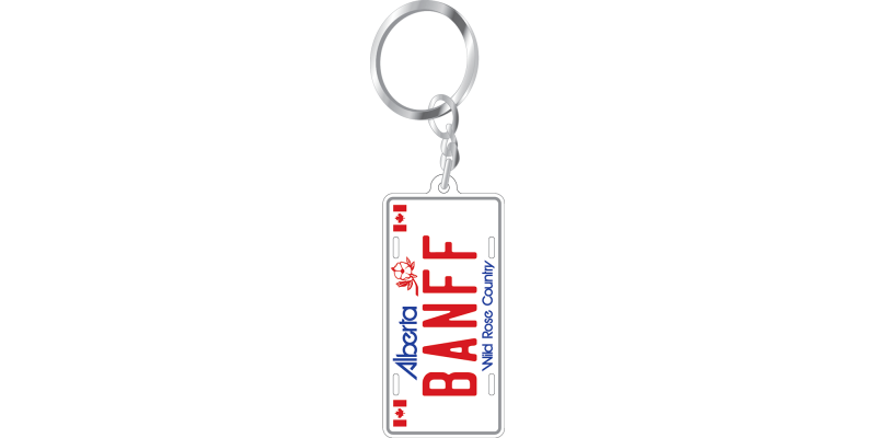 Aluminum Vehicle Plate Keychain - Banff