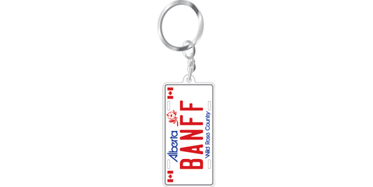 Aluminum Vehicle Plate Keychain - Banff
