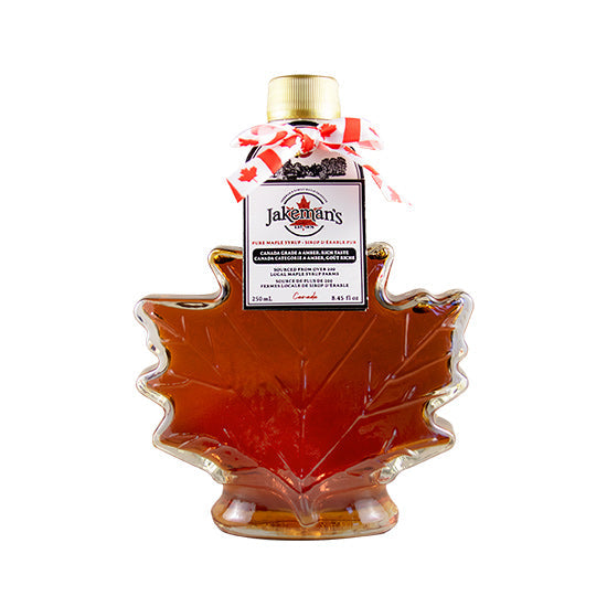Jakeman's Pure Maple Syrup - Autumn Leaf Glass, 50ml - 500ml