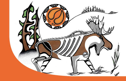 Indigenous Designed Notebook Under The September Moon