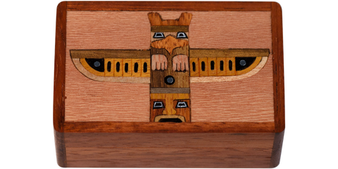 Wooden - Box - Totem Pole - Medium 3"×2"