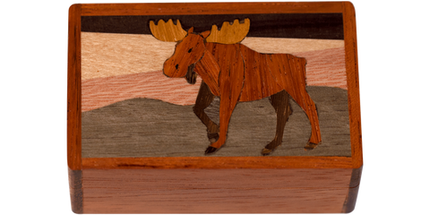 Wooden - Box - Moose - Medium 3"×2"