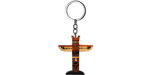 Wooden - Keychain- Totem Pole 2 x 2.25"