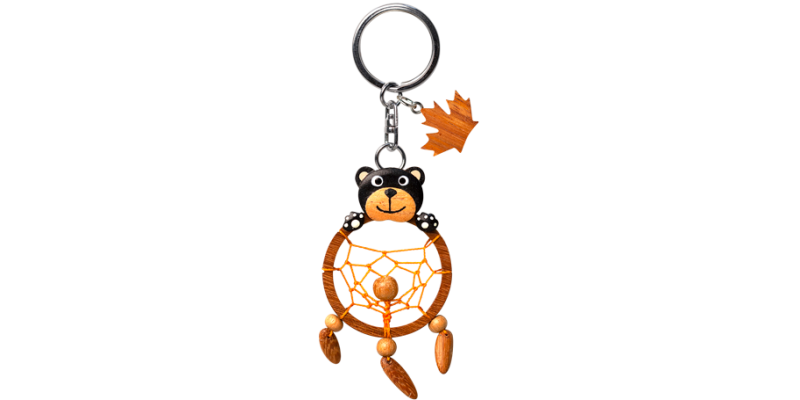 Wooden - Keychain - Dreamcatcher Bear 2"