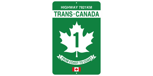 Aluminum Road sign 12 × 8 inch - Trans Canada Highway