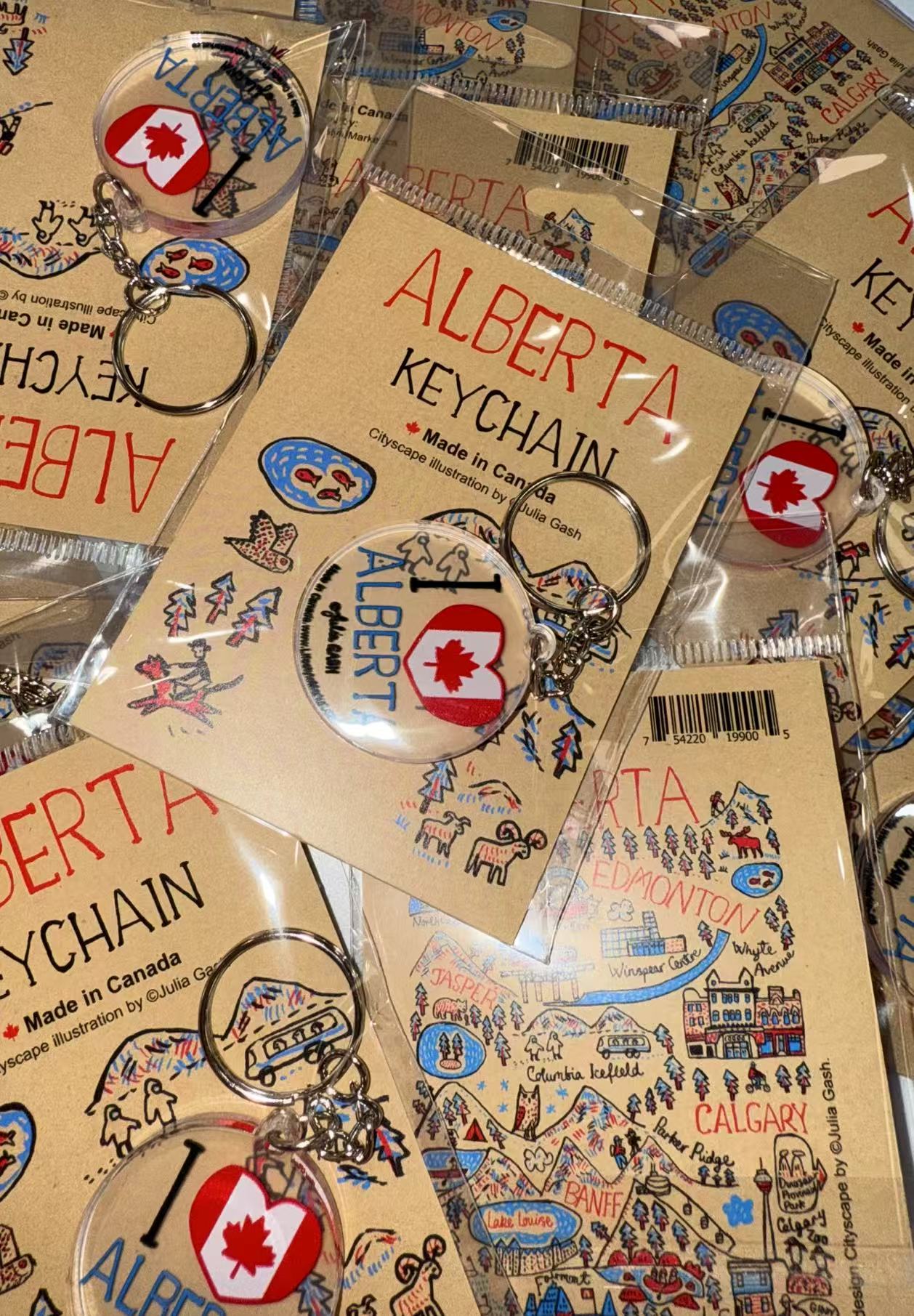 Alberta Cityscape Keychain