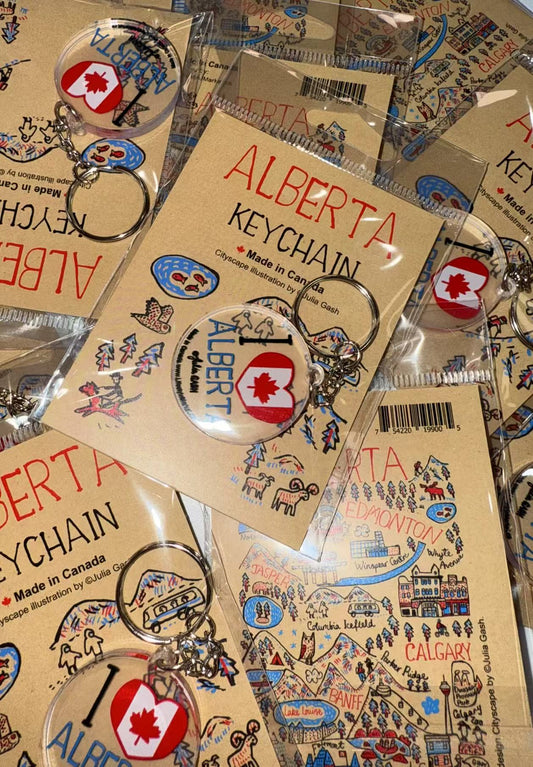 Alberta Cityscape Keychain