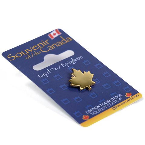 Gold maple leaf pin