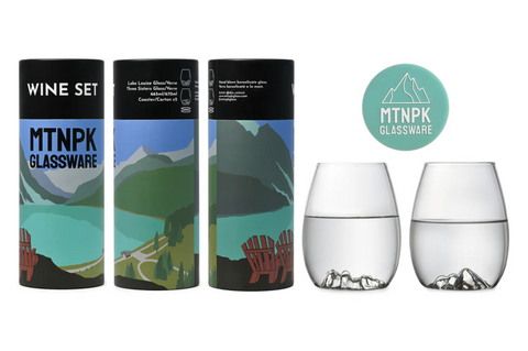 Wine Set - Lake Louise & Three Sisters
