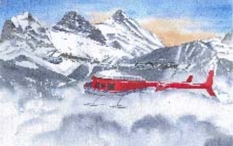 Flying over Canmore