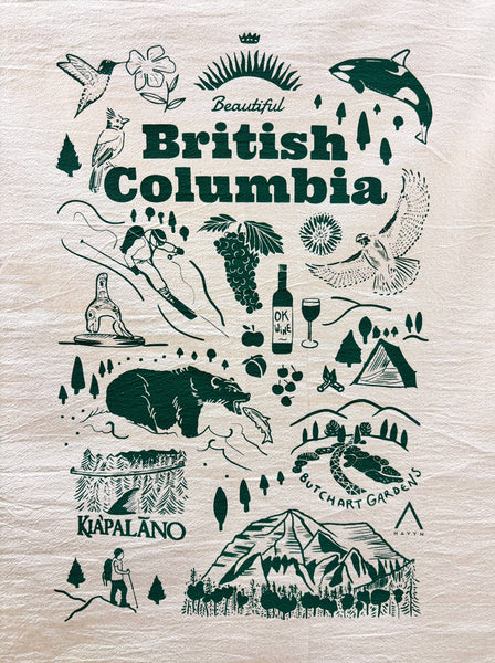 British Columbia Commemorative Organic Tea Towel - 20x24