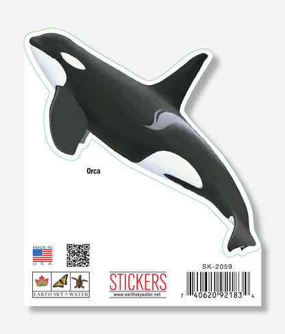 Orca Nature Sticker, 3.5" wide