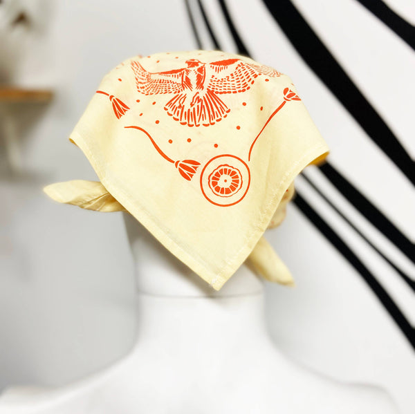 Fox Cotton Bandana - Orange