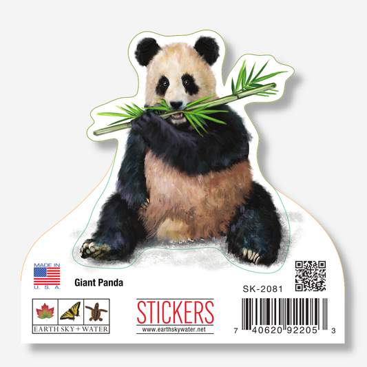 Giant Panda Nature Sticker, 3.5" wide