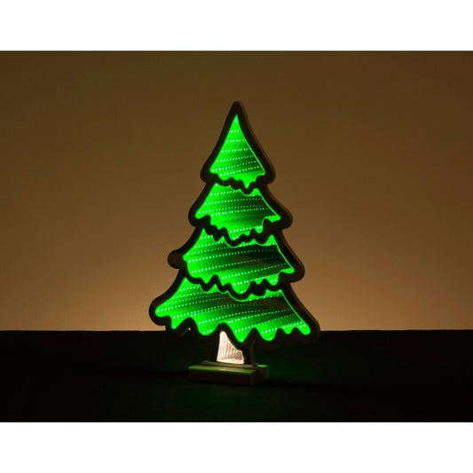 15.5" Green Christmas Tree LED Infinity Light