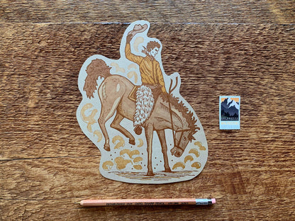 Jackson Wyoming Bucking Bronco Postcard