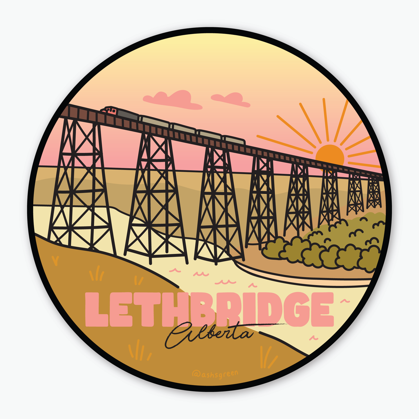 Lethbridge, Alberta - Vinyl Sticker