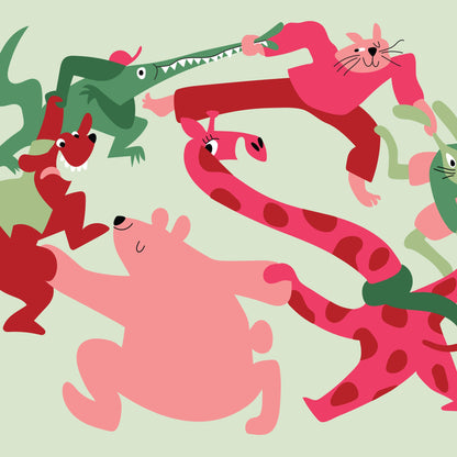 FARANDOLE, 10" x 8" — Poster by Cécile Gariépy