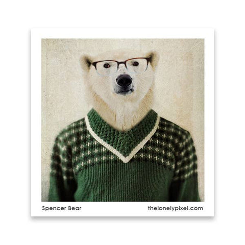 Spencer Bear - Polar Bear Magnet