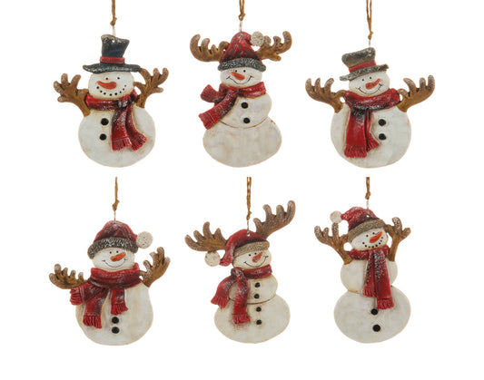 6/A 4" Snowman w/Antlers Ornament