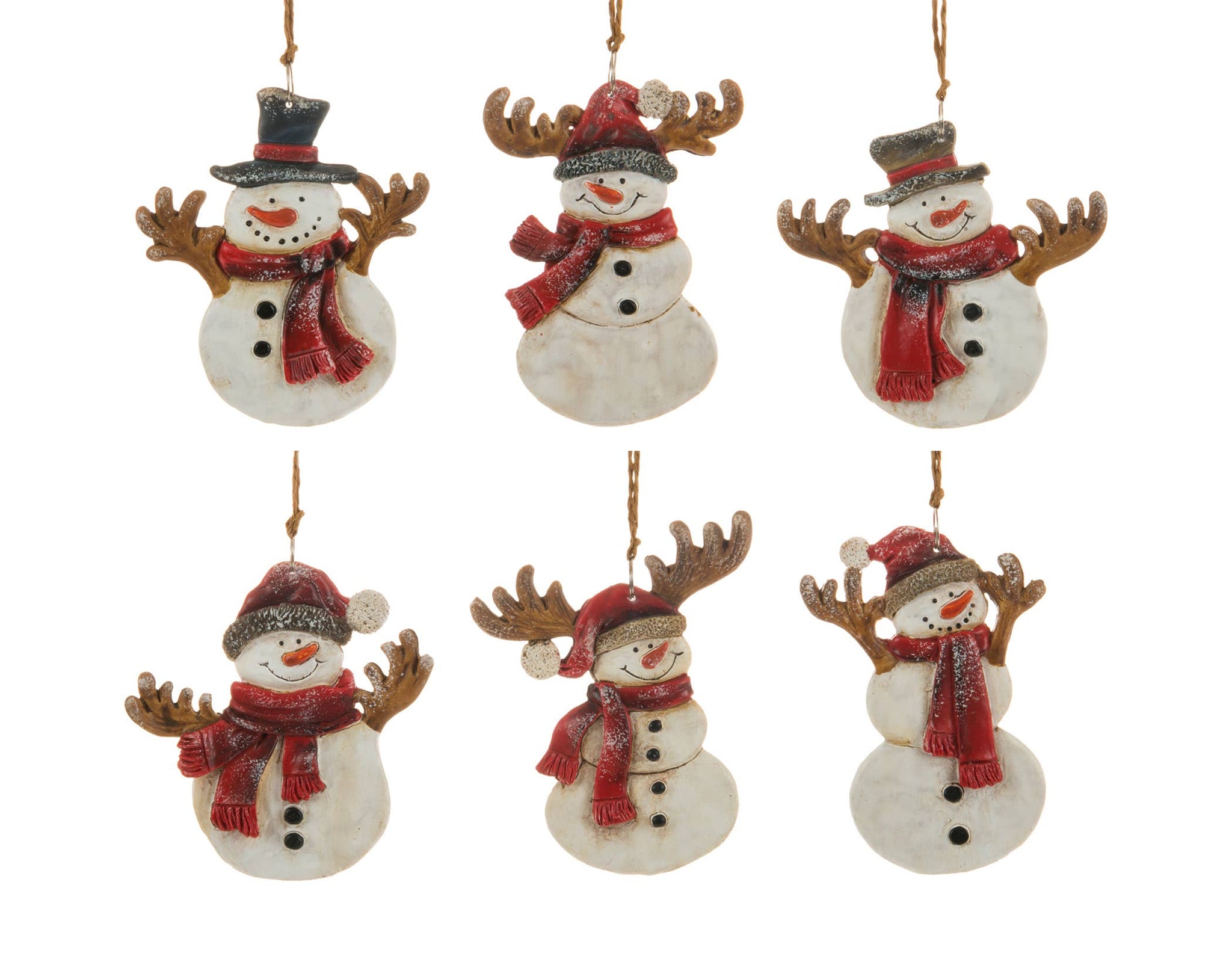 6/A 4" Snowman w/Antlers Ornament