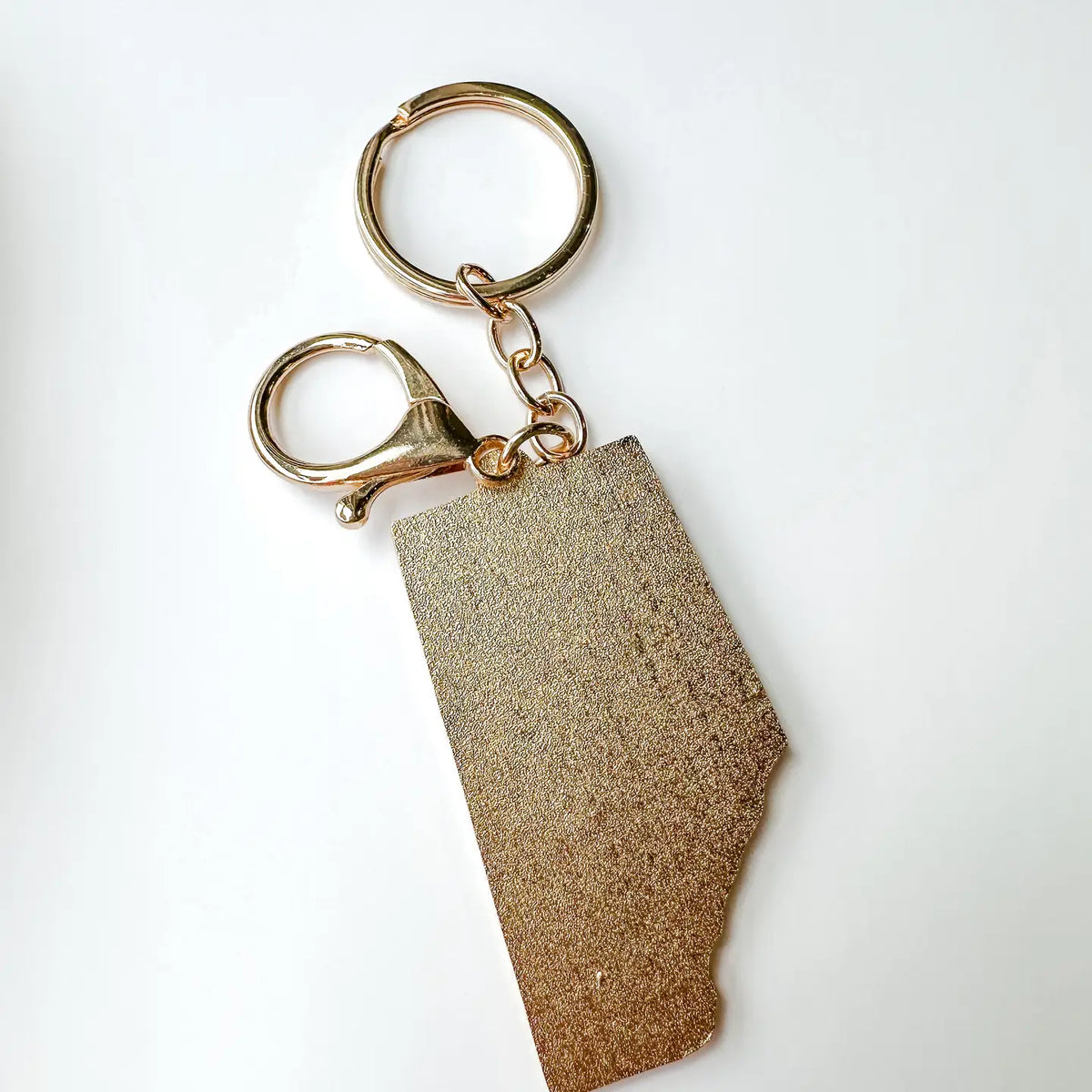Alberta Black & Gold Enamel Mountain Keychain