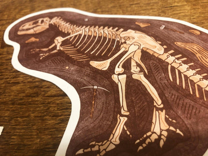 T-Rex Fossils Postcard