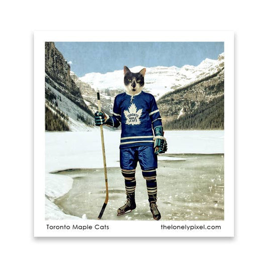 Toronto Maple Cats - Hockey Cat Handmade Fridge Magnet
