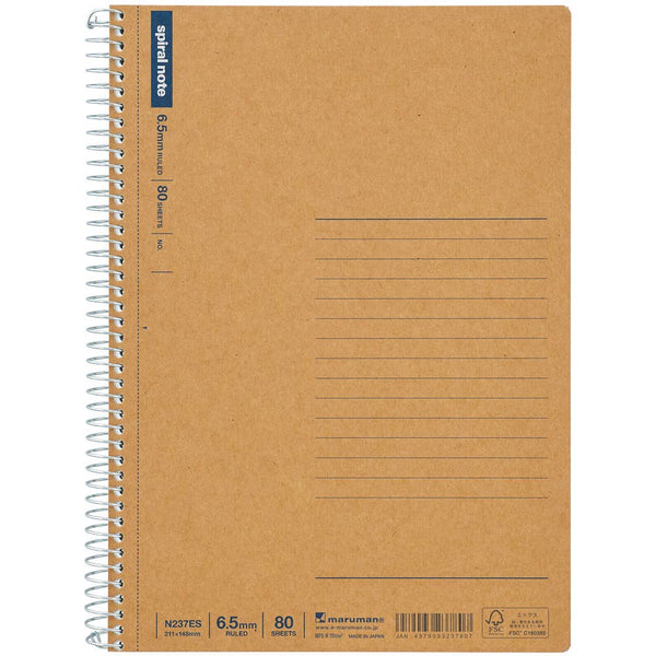 MARUMAN SPIRAL NOTE BASIC NOTEBOOK A5 6.5MM