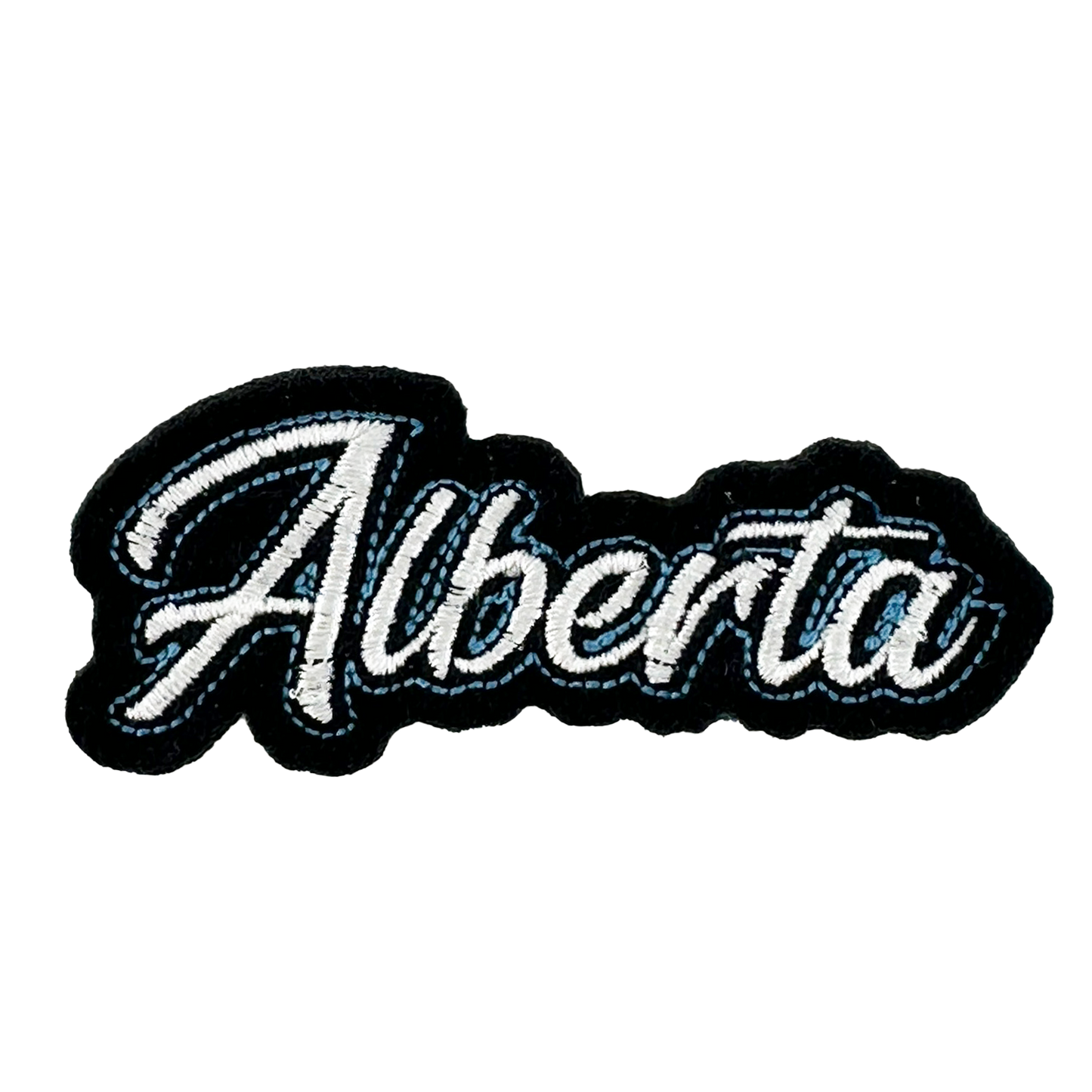 Alberta iron-on embroidery patch