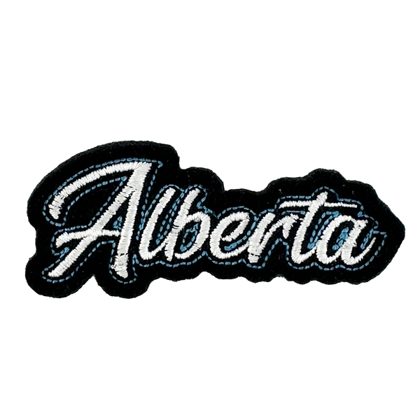 Alberta iron-on embroidery patch