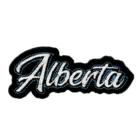 Alberta iron-on embroidery patch