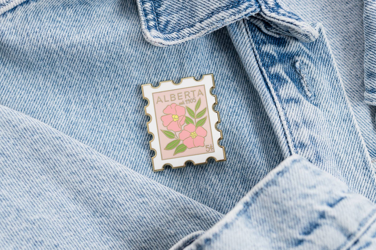 Alberta Postage Stamp Enamel Pin