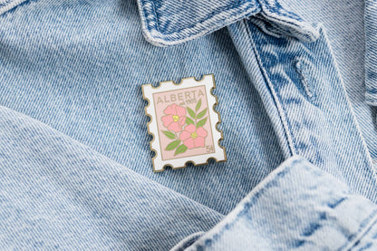 Alberta Postage Stamp Enamel Pin