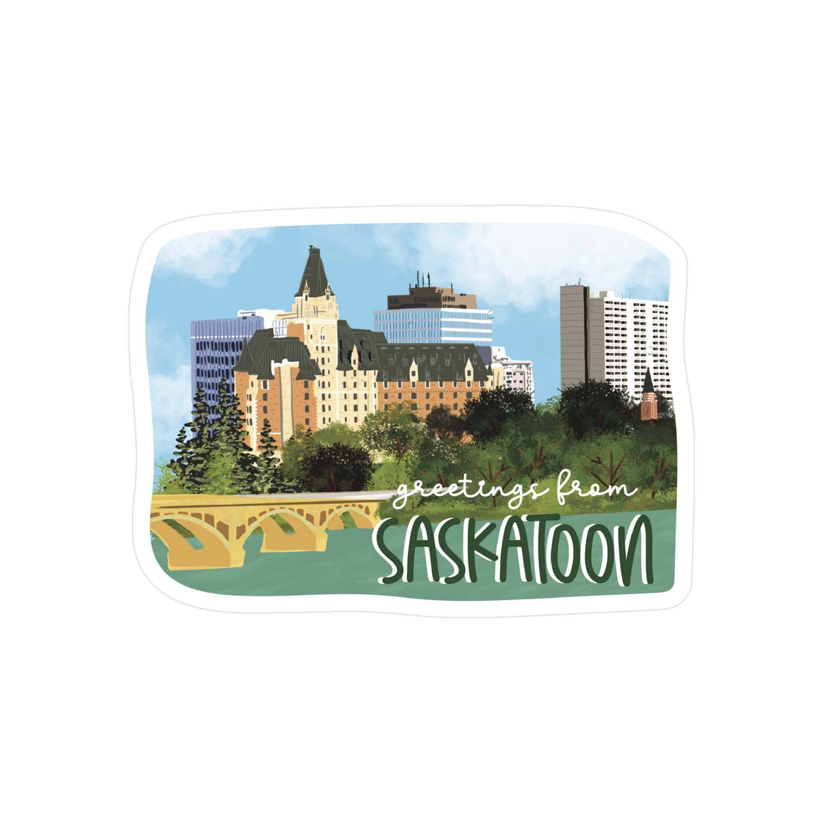 Saskatoon Skyline Magnet
