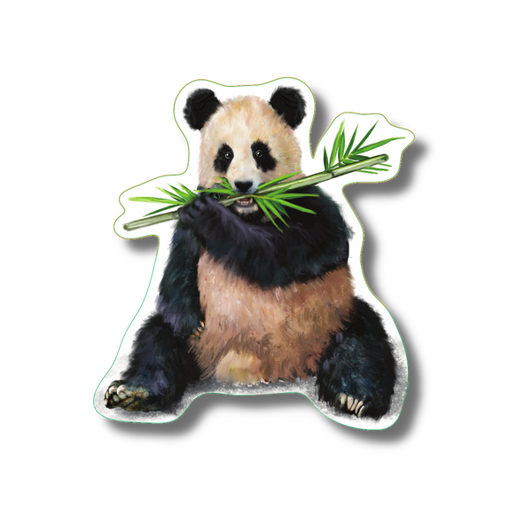 Giant Panda Nature Sticker, 3.5" wide