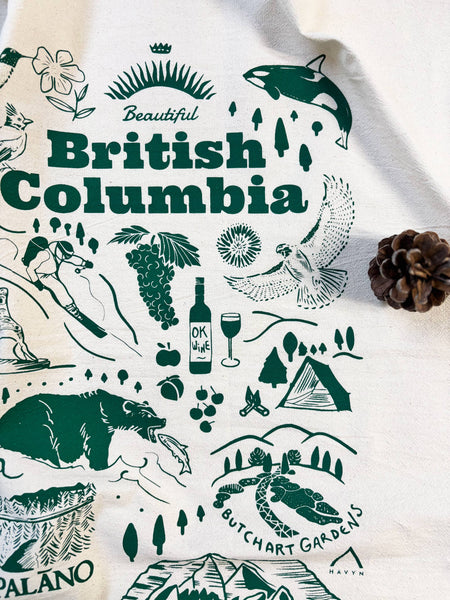British Columbia Commemorative Organic Tea Towel - 20x24