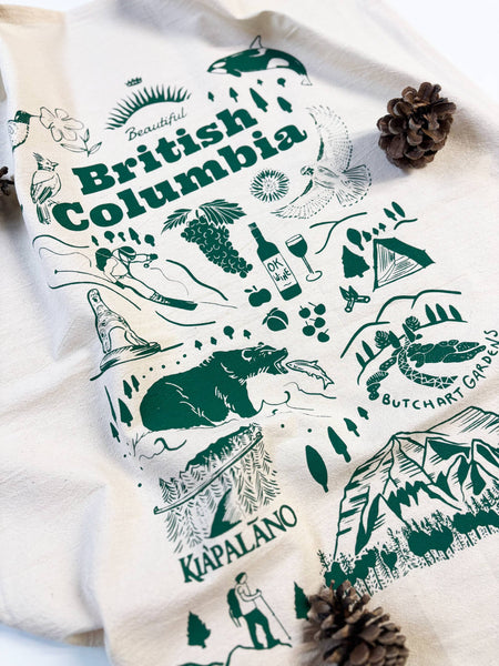British Columbia Commemorative Organic Tea Towel - 20x24