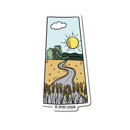 Saskatchewan Wheat Fields Matte Vinyl Sticker