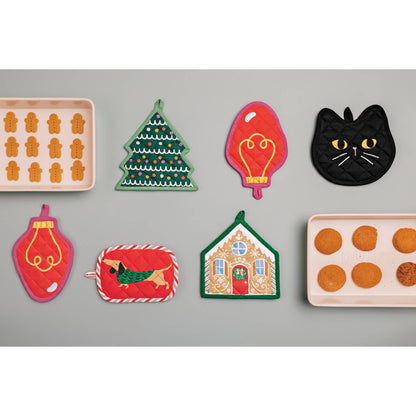Holiday Hounds Christmas Potholder
